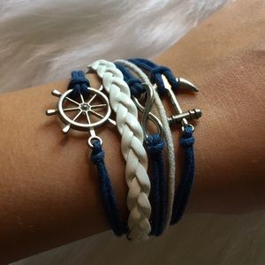 Ocean sea pirate anchor bracelet